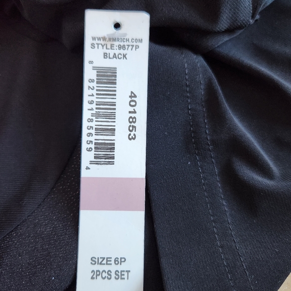 R & M Richards NWT Black Cropped Jacket/Coverlet/Shrug with Sparkle Trim 6P - Picture 11 of 11